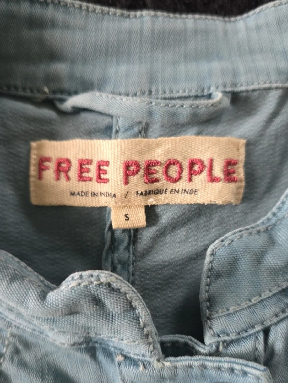 Free People Blue Tourmaline Cassidy Denim Jacket - Picture 6 of 8